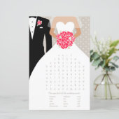 花嫁ブライダルシャワー語検索ゲーム赤いドレス (スタンド正面)