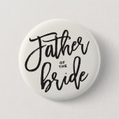 花嫁ブラシの結婚ブライダルパーティ 缶バッジ (正面)