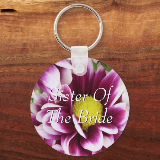 花嫁ブーケキーチェーンの紫の妹 キーホルダー (正面)