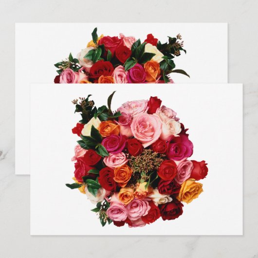 花嫁ブーケ 招待状 (正面/裏面)