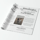 花嫁プロポーザル新聞フラワーラップフォト ラッピングペーパー (アンロールド)