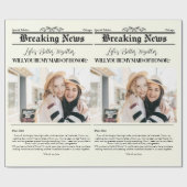 花嫁プロポーザル新聞ブーケ写真 ラッピングペーパー (フラット)