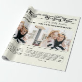 花嫁プロポーザル新聞ブーケ写真 ラッピングペーパー (アンロールド)