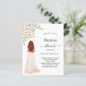 花嫁ホワイトグリーン予算ブライダルシャワー招待状 (スタンド正面)