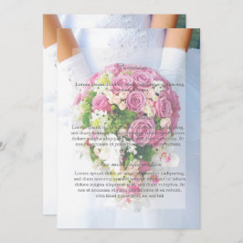 花嫁ホワイトレースフラワーブーケ結婚の方向 招待状