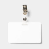 花嫁ホワイト金ゴールド台本エレガント書シック バッジ (裏面 （クリップ付）)