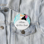 花嫁ボタン/Pinのターコイズのシマウマの母 缶バッジ (インサイチュ)