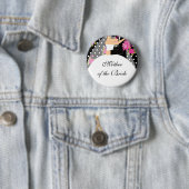 花嫁ボタン/Pinのブライダルパーティの母 缶バッジ (インサイチュ)