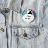 花嫁ボタン/Pinのブライダルパーティの母 缶バッジ (インサイチュ)