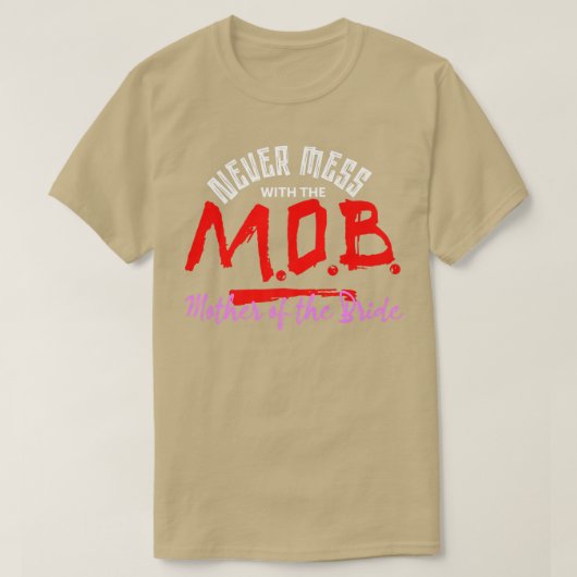花嫁ママのモブの母親と決して散らかさない Tシャツ (デザイン正面)