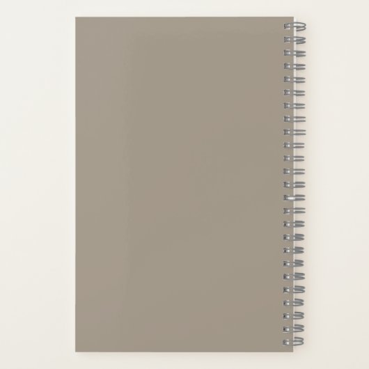 花嫁ミニマリストの母モダンなるタウペ ノートブック (裏面)