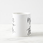 花嫁ミニマルの母 | タイポグラフィ結婚の コーヒーマグカップ (中央)