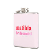 花嫁ミニマルの赤とピンクのバチェロレッテ フラスク (左)