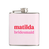 花嫁ミニマルの赤とピンクのバチェロレッテ フラスク (正面)