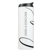 花嫁ミニマル白黒サーマルタンブラー タンブラー (回転左)