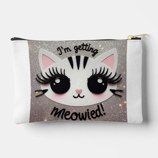 花嫁メイクポーチ、子猫メイクアップバッグ アクセサリーポーチ (裏面)