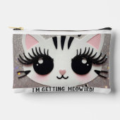 花嫁メイクポーチ、子猫メイクアップバッグ アクセサリーポーチ (正面)