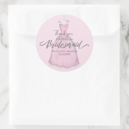 花嫁メイドのウェディングギフト花嫁パーソナライズされた ラウンドシール (バッグ)