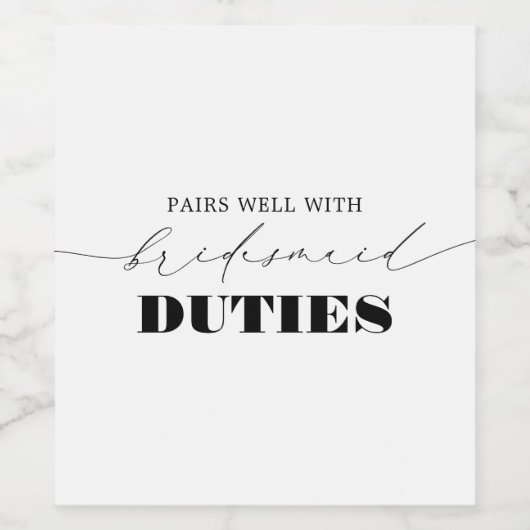 花嫁メイドの仕事の提案とうまく組み合わおもしろいせる ワインラベル (シングルラベル)