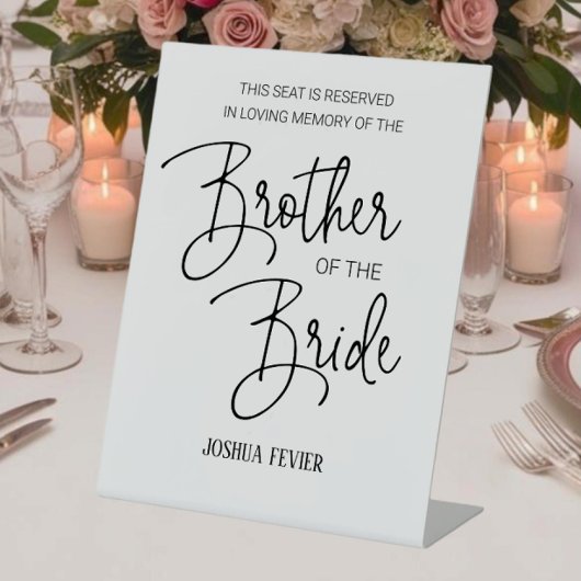 花嫁メモリアル指定椅子結婚の兄弟 台座サイン
