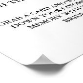 花嫁モダンお気に入りのゲームカード付きメモリ ポスター (角)