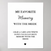 花嫁モダンお気に入りのゲームカード付きメモリ ポスター (正面)