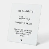 花嫁モダンお気に入りのゲームカード付きメモリ 台座サイン (正面)