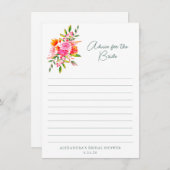 花嫁モダンのためのピンクオレンジフローラアドバイス (正面/裏面)