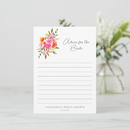 花嫁モダンのためのピンクオレンジフローラアドバイス (スタンド正面)