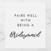 花嫁モダンの世話と相性が良い ワインラベル (シングルラベル)