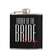 花嫁モダンの父のタイプパーソナライズされた フラスク (正面)