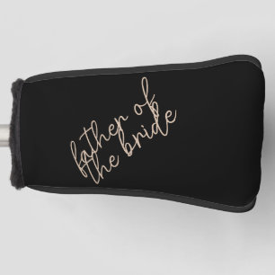 花嫁モダンの父  ベージュ+ブラックスクリプト ゴルフヘッドカバー