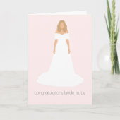 花嫁モダンの結婚ドレスおめでとう カード (正面)