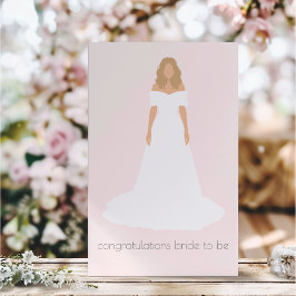 花嫁モダンの結婚ドレスおめでとう カード