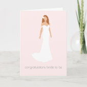 花嫁モダンの結婚ドレスおめでとう カード (正面)