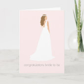 花嫁モダンの結婚ドレスおめでとう カード (正面)