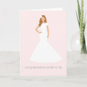 花嫁モダンの結婚ドレスおめでとう カード (正面)