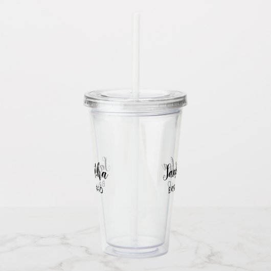 花嫁モダンパーソナライズされた付き アクリルタンブラー (右)