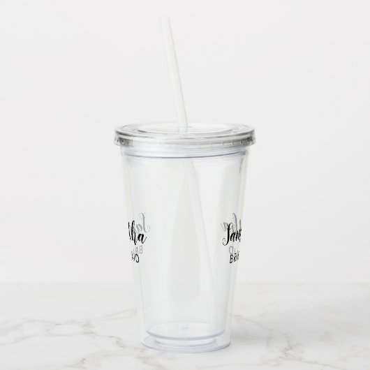 花嫁モダンパーソナライズされた付き アクリルタンブラー (左)