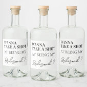 花嫁モダンメイドのプロポーズ結婚式パーティーの好意 リキュールボトルラベル (ボトル)