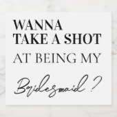 花嫁モダンメイドのプロポーズ結婚式パーティーの好意 リキュールボトルラベル (シングルラベル)