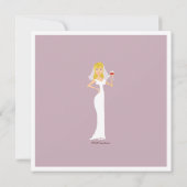 花嫁モダンワインテーマブライダルシャワー招待 招待状 (裏面)