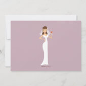 花嫁モダンワインテーマブライダルシャワー招待 招待状 (裏面)