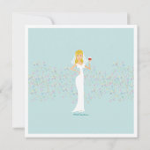 花嫁モダンワインバチェロレッテ招待状 招待状 (裏面)