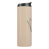 花嫁モダン |ベージュ+ブラックスクリプト タンブラー (回転左)