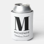 花嫁モノグラムの名前の友人 缶クーラー (缶正面)