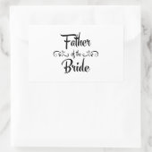 花嫁リハーサルおもしろいディナーの父 長方形シール (バッグ)