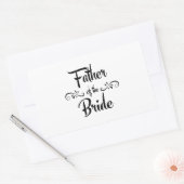 花嫁リハーサルおもしろいディナーの父 長方形シール (封筒)