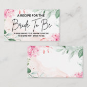 花嫁レシピを持って来るブライダルシャワー エンクロージャーカード (正面/裏面)