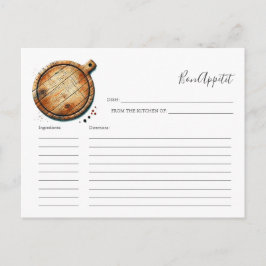 花嫁レシピカード切断板のレシピ シーズンポストカード